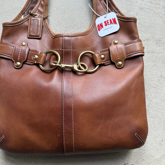 vintage y2k coach brown leather shoulder bag 6