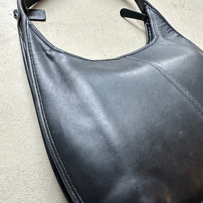 copy rare vintage coach brown woven leather shoulder bag