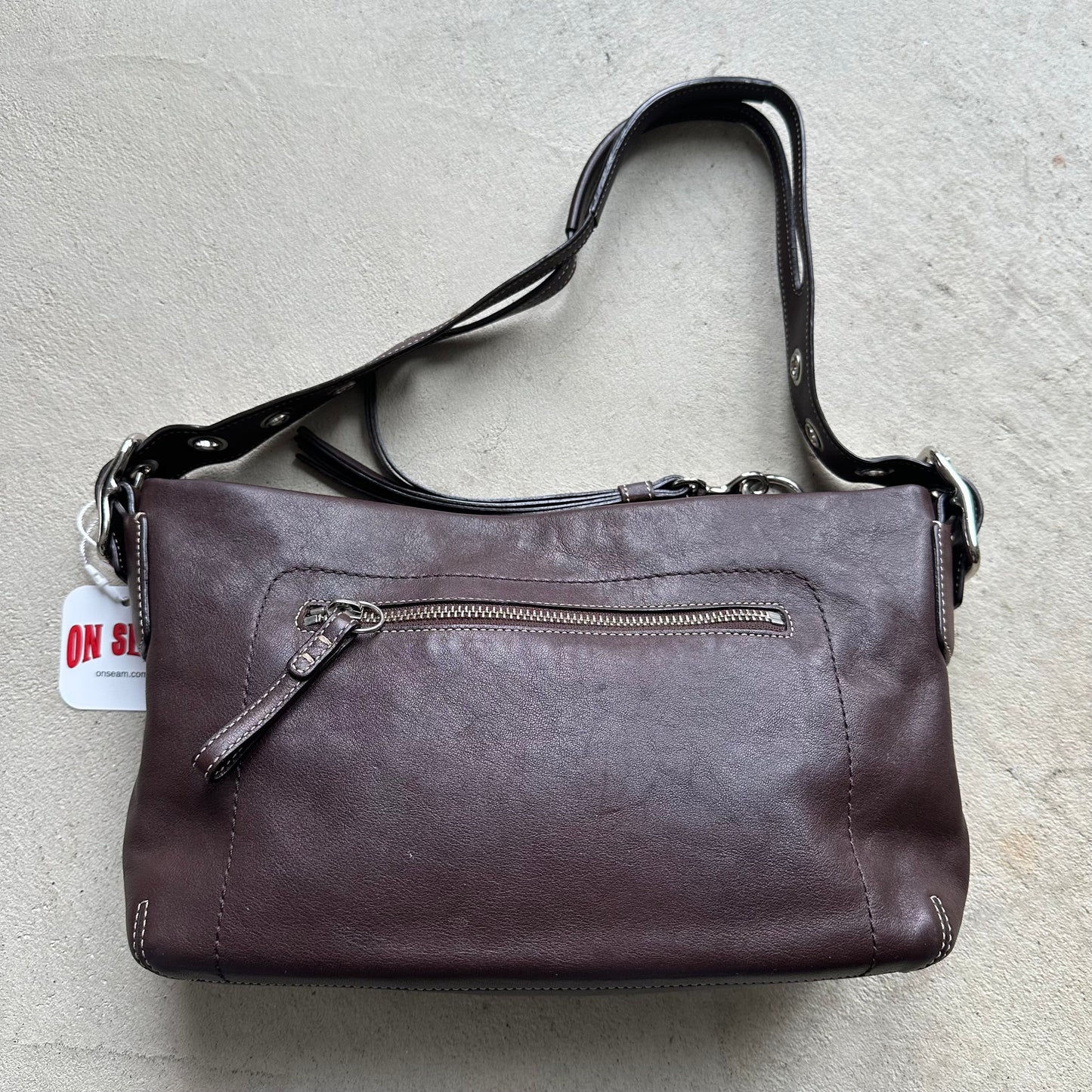 vintage y2k coach brown leather shoulder bag 5
