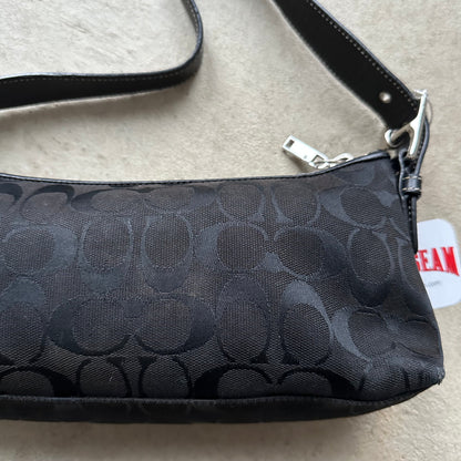 vintage y2k coach black baguette shoulder bag 4
