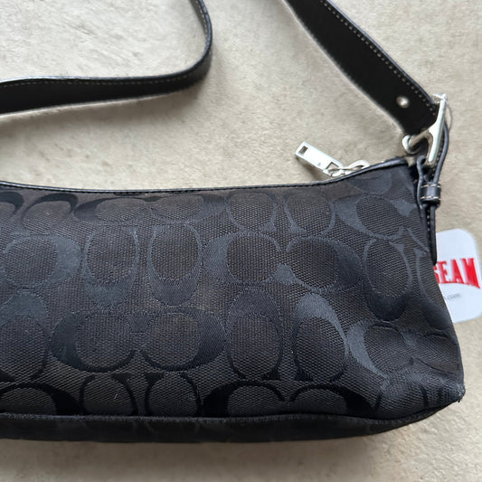vintage y2k coach black baguette shoulder bag 4