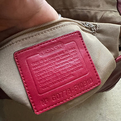 copy rare vintage y2k coach red leather soho shoulder bag