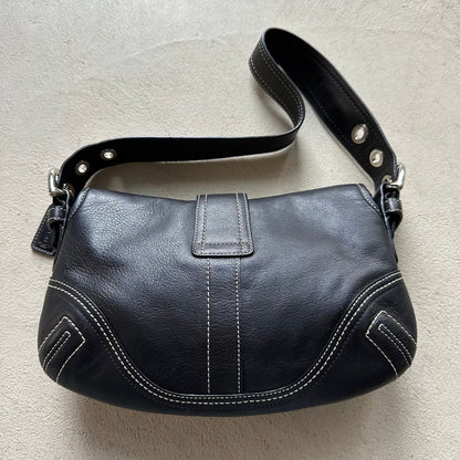 vintage y2k coach black mini soho leather shoulder bag 29