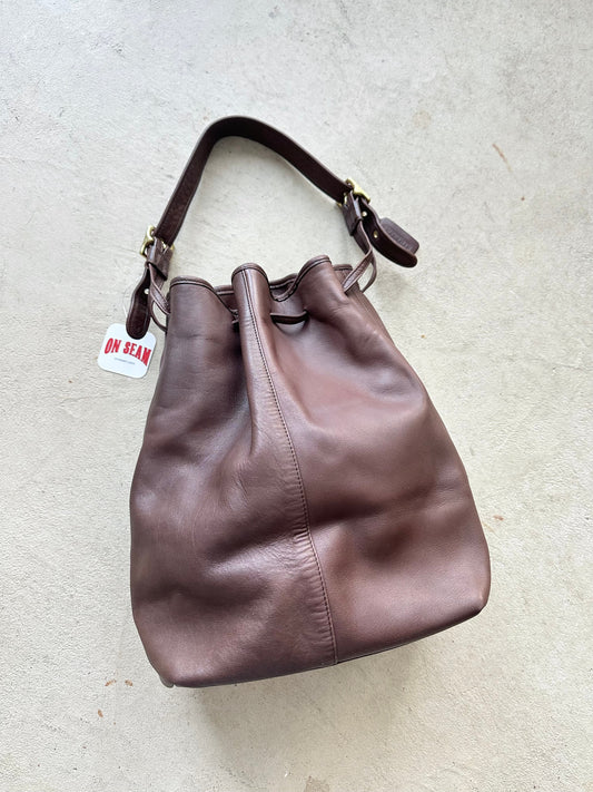 vintage coach 9166 leather bucket duffle hobo purse