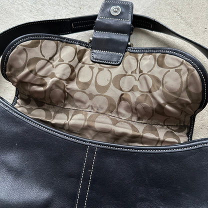 vintage y2k coach black leather soho shoulder bag 23