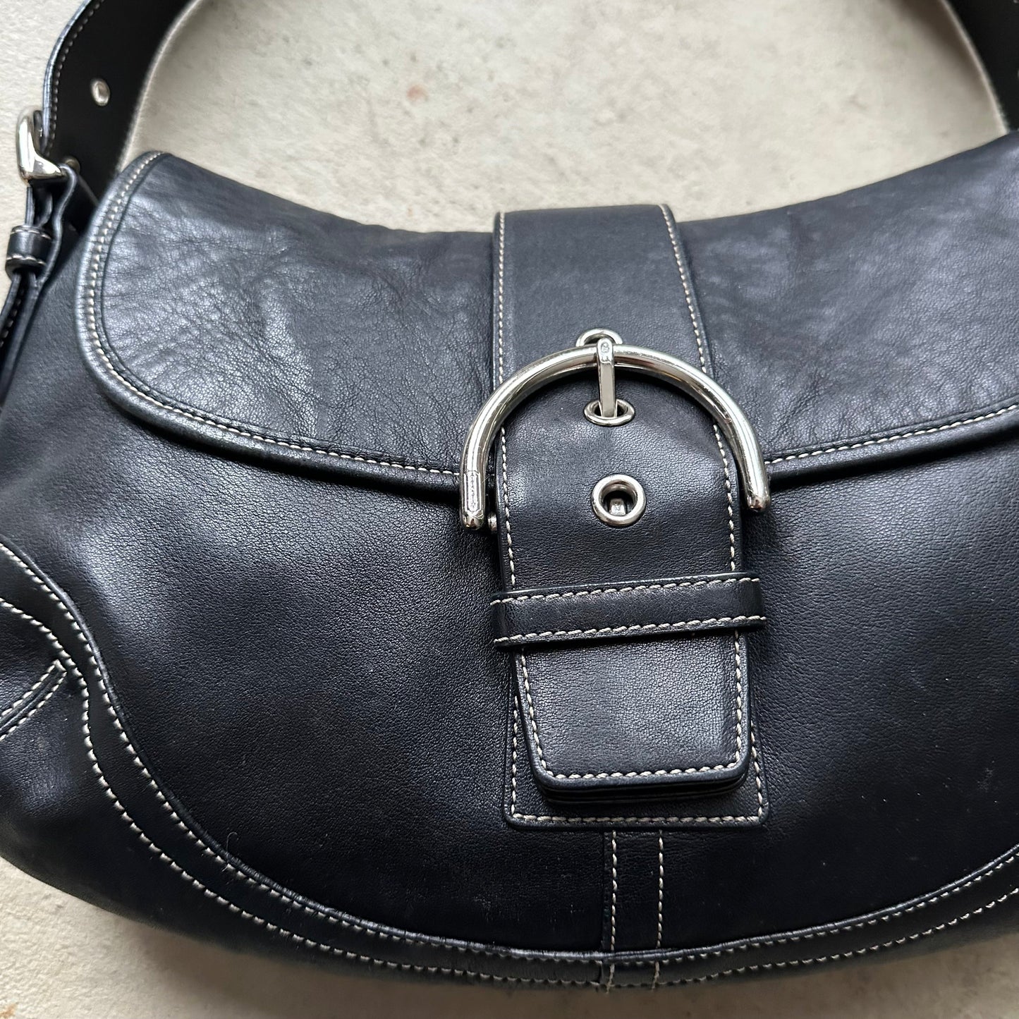 vintage y2k coach black leather soho shoulder bag 23