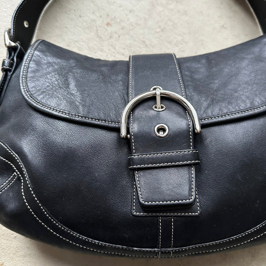 vintage y2k coach black leather soho shoulder bag 23