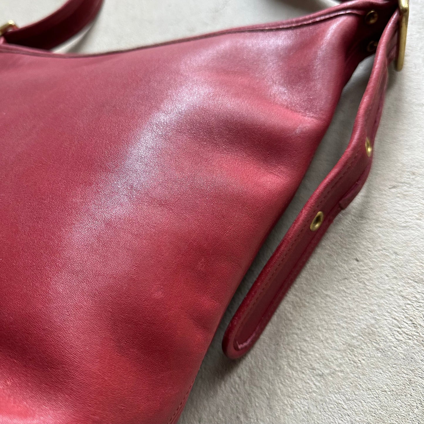 vintage coach red shoulder bag