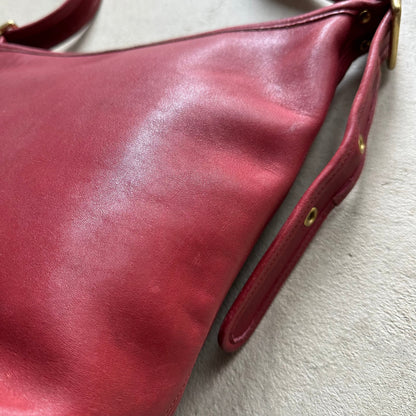 vintage coach red shoulder bag