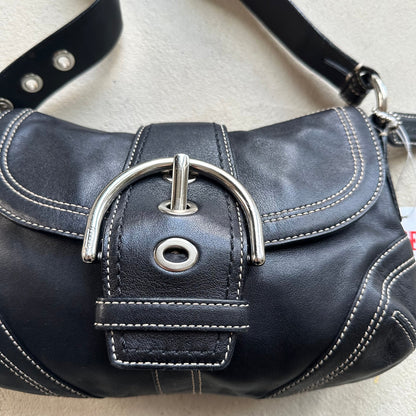 vintage y2k coach black mini soho leather shoulder bag 31