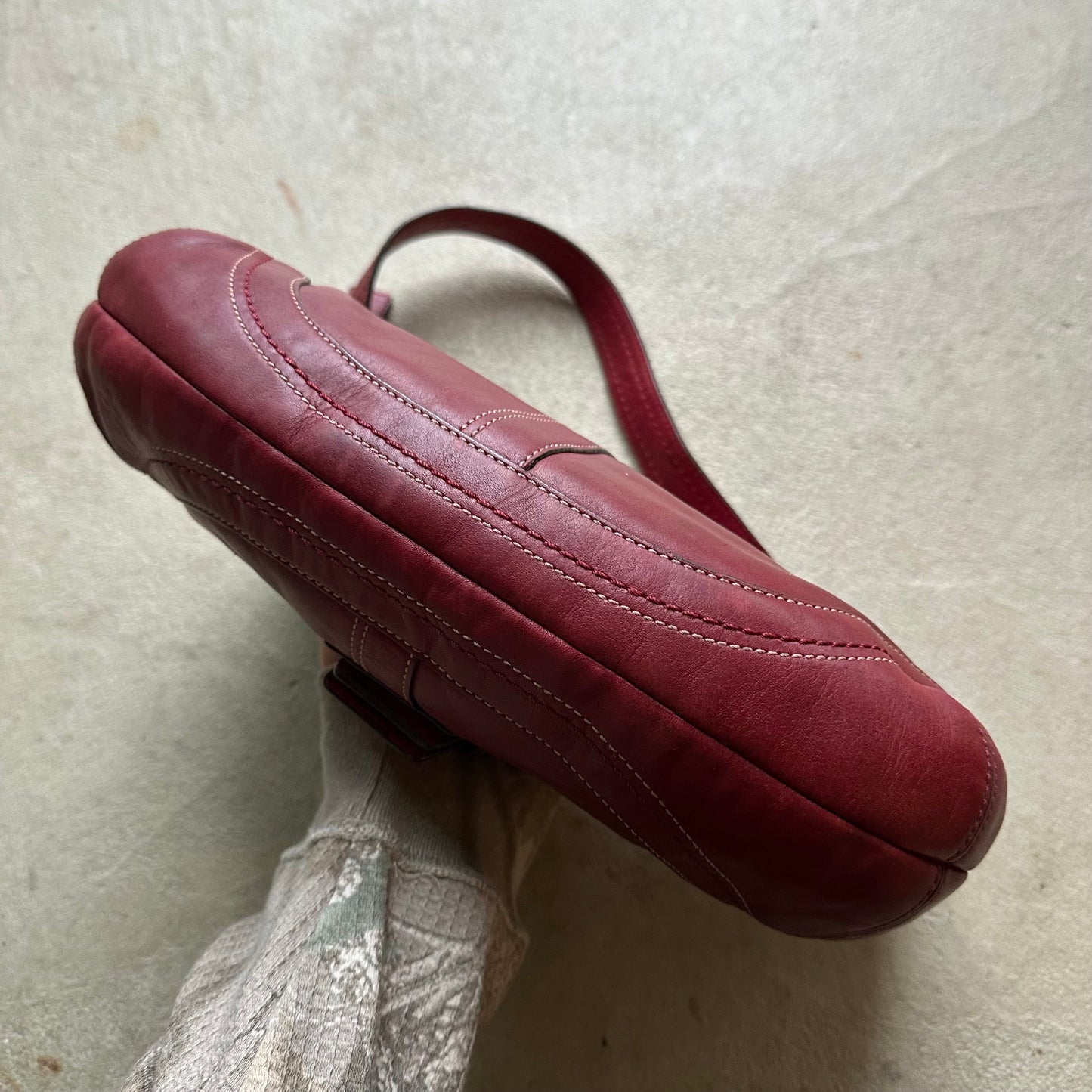 copy rare vintage y2k coach red leather soho shoulder bag