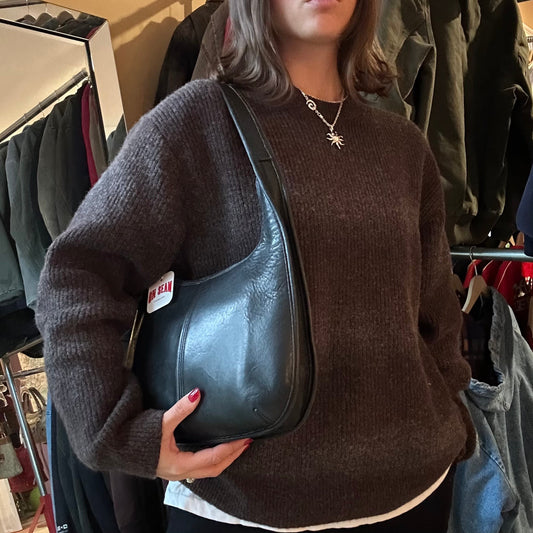 copy rare vintage coach brown woven leather shoulder bag