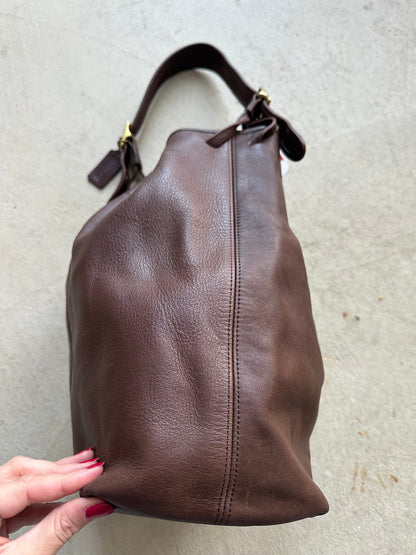 vintage coach 9166 leather bucket duffle hobo purse