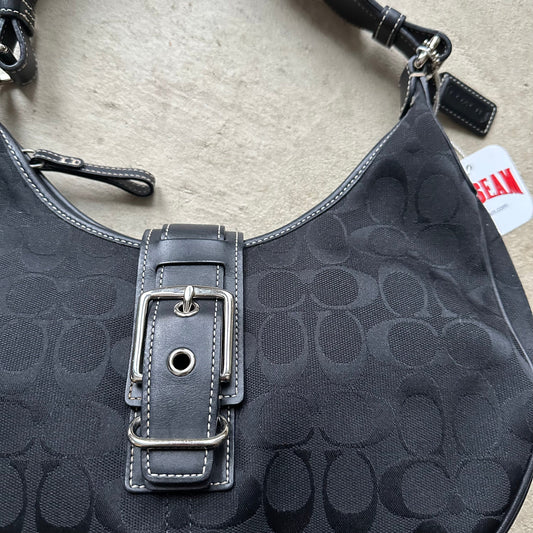 vintage y2k coach black mini hampton shoulder bag 1