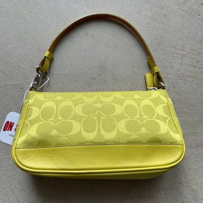 rare vintage y2k coach yellow demi shoulder bag