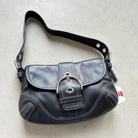 vintage y2k coach black mini soho leather shoulder bag 29