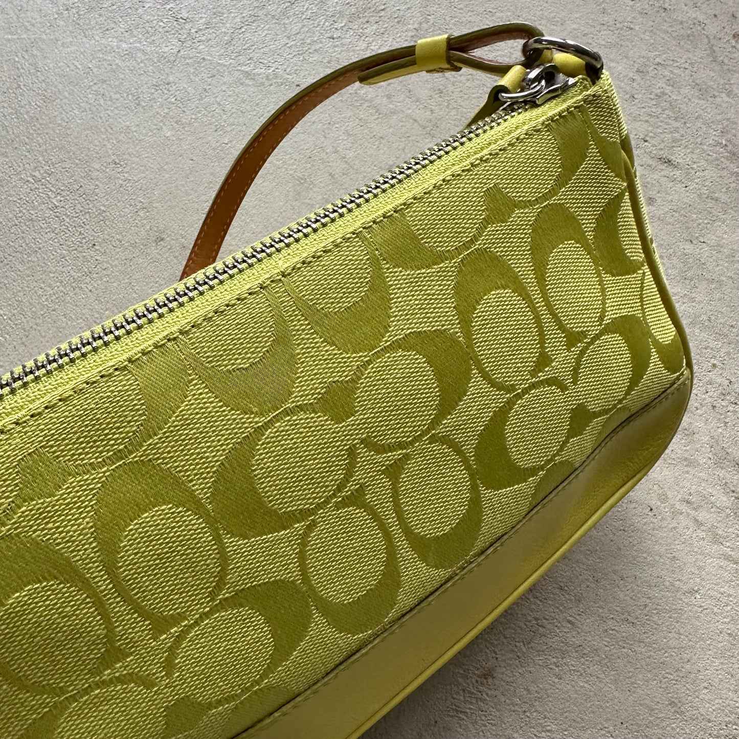 rare vintage y2k coach yellow demi shoulder bag