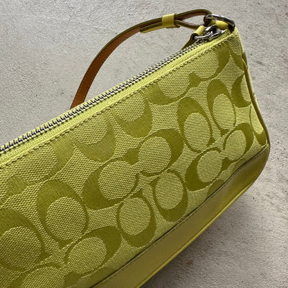 rare vintage y2k coach yellow demi shoulder bag