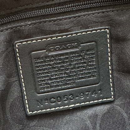 vintage y2k coach black leather soho style shoulder bag