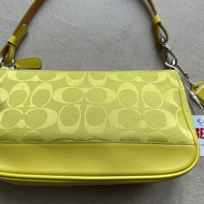 rare vintage y2k coach yellow demi shoulder bag