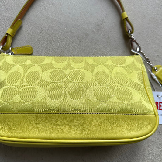 rare vintage y2k coach yellow demi shoulder bag