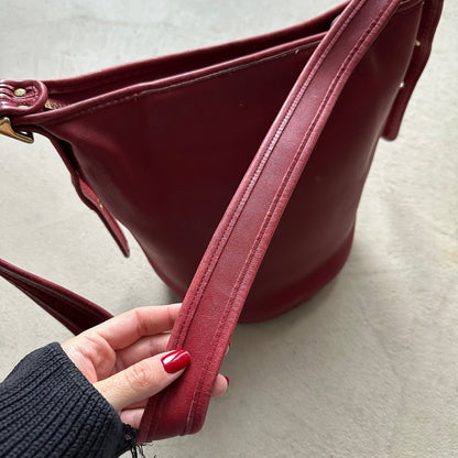 vintage coach red shoulder bag