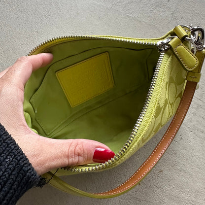rare vintage y2k coach yellow demi shoulder bag