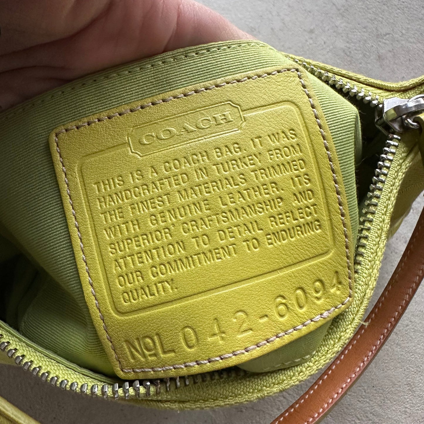 rare vintage y2k coach yellow demi shoulder bag