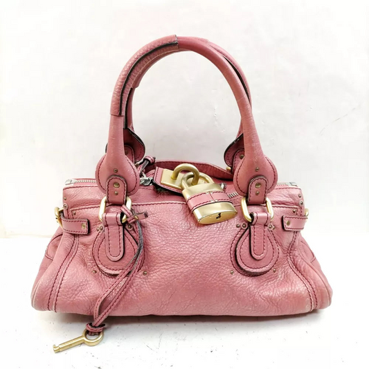 Chloe Hand Bag Pink Leather🖤🍫