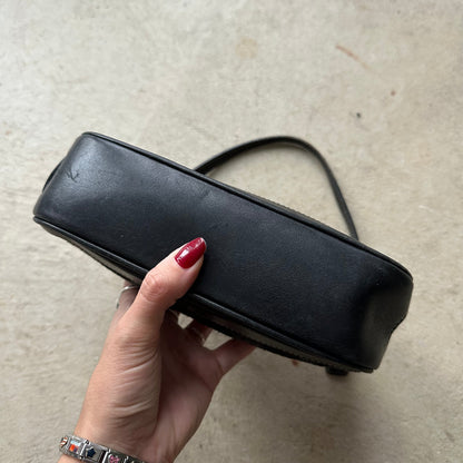 rare vintage y2k coach demi black wool shoulder bag 1
