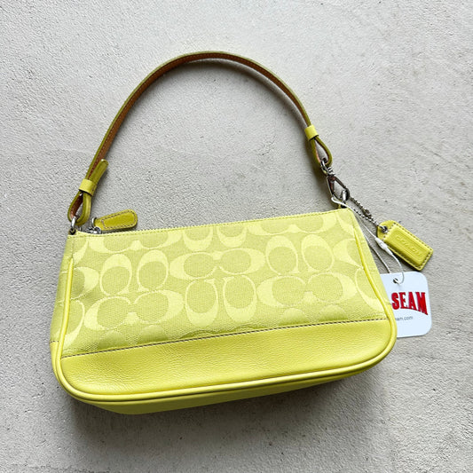 rare vintage y2k coach yellow demi shoulder bag