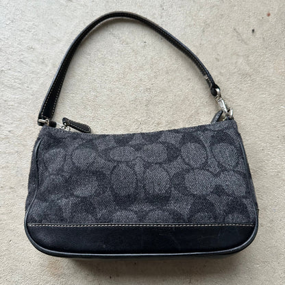 rare vintage y2k coach demi black wool shoulder bag 1