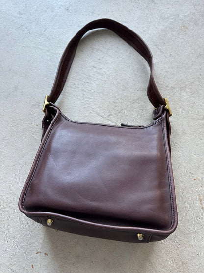 vintage coach ergo style black leather shoulder bag 9967