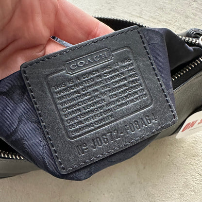 vintage y2k coach black leather baguette shoulder bag 4