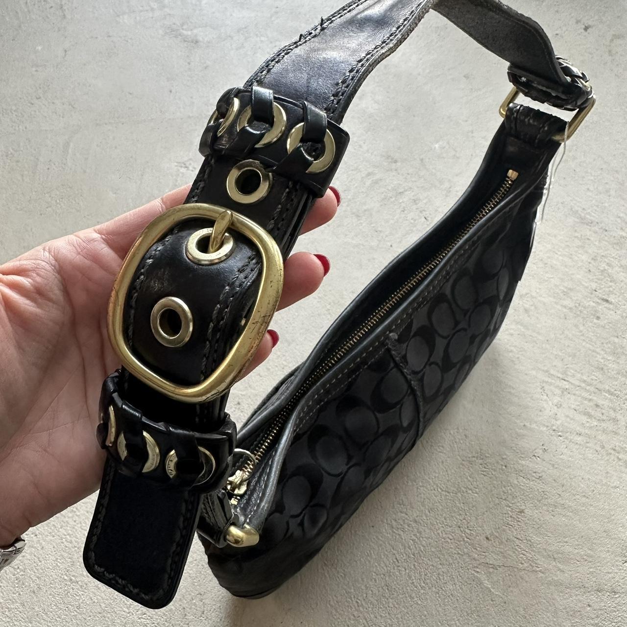 vintage y2k coach black shoulder bag 13