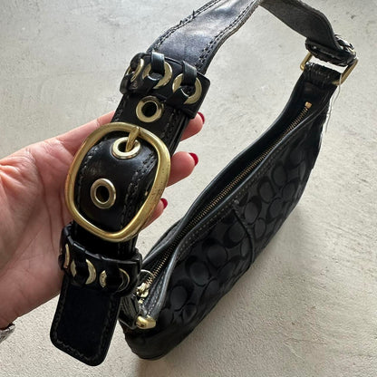 vintage y2k coach black shoulder bag 13