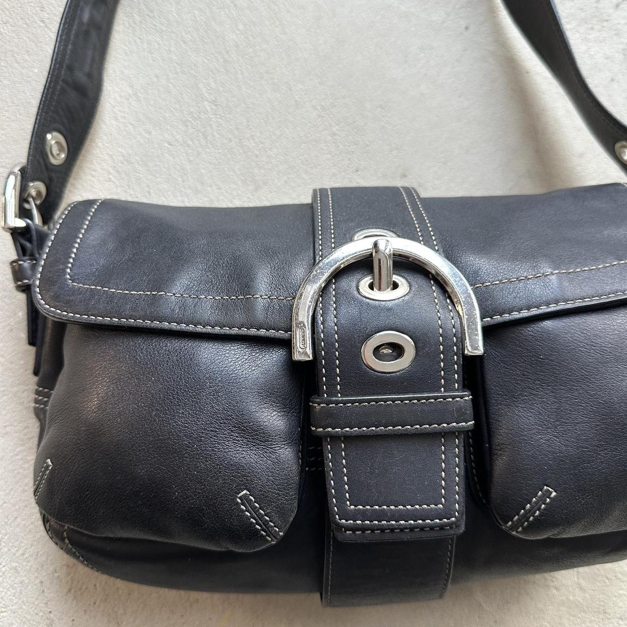 vintage y2k coach black square soho leather shoulder bag 17