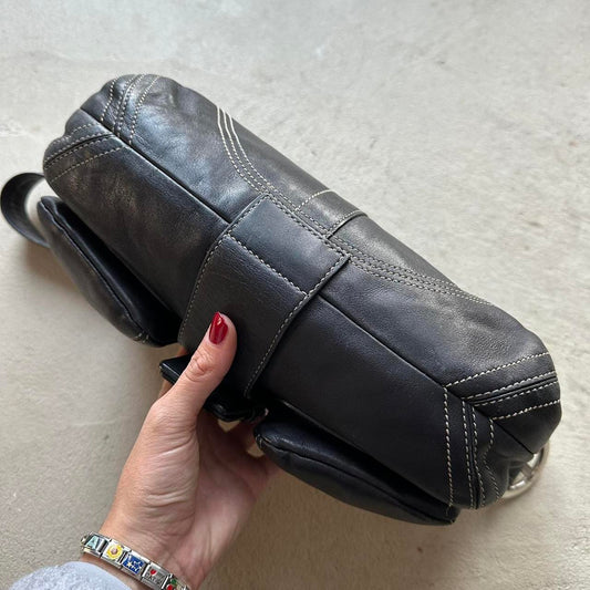 vintage y2k coach black square soho leather shoulder bag 17