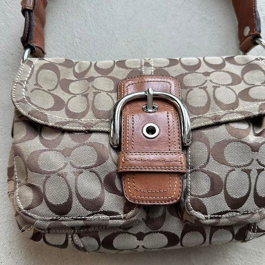 vintage y2k coach brown square soho shoulder bag 7