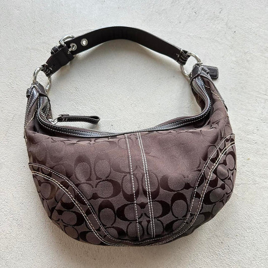 vintage y2k coach brown croissant shoulder bag 7