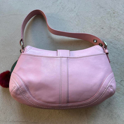 rare vintage y2k coach pink leather soho shoulder bag