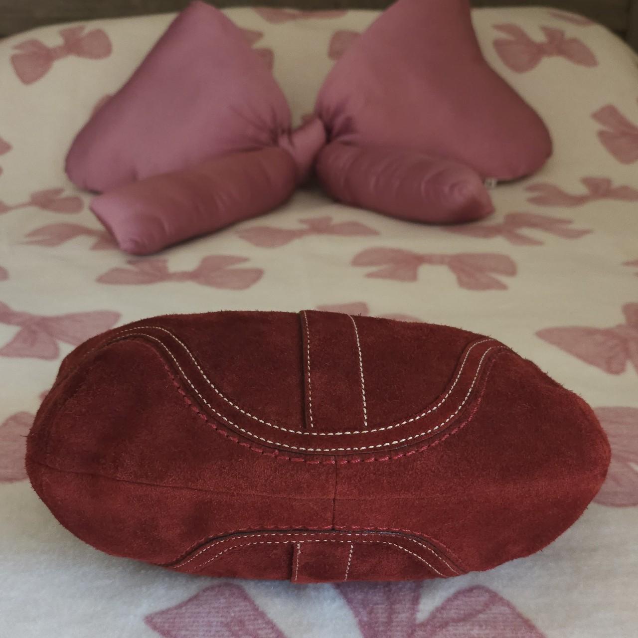 ❤️ Y2K Vintage Coach Small Suede Burgundy Hobo Shoulder Bag ❤️