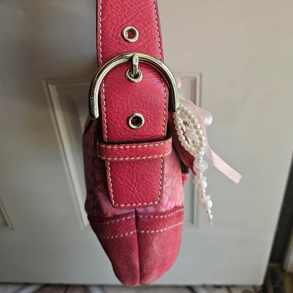 Vintage Coach Mini Soho Buckle Flap Pink Shoulder Purse🌺🩷