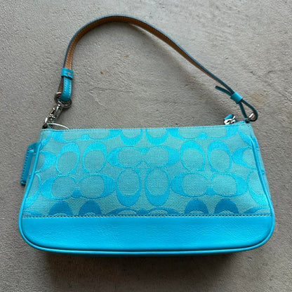 rare vintage y2k coach neon blue demi shoulder bag