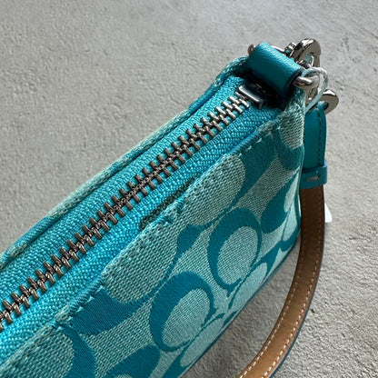 rare vintage y2k coach neon blue demi shoulder bag