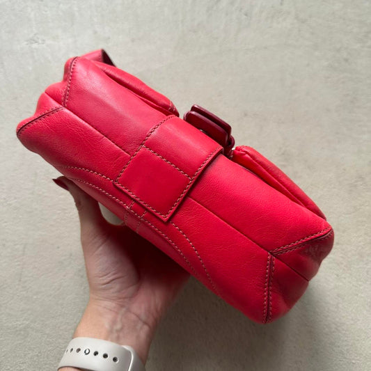 vintage y2k coach red mini leather square soho shoulder bag 1