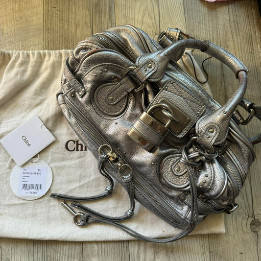 Authentic silver Chloe paddington bag🥬🎄