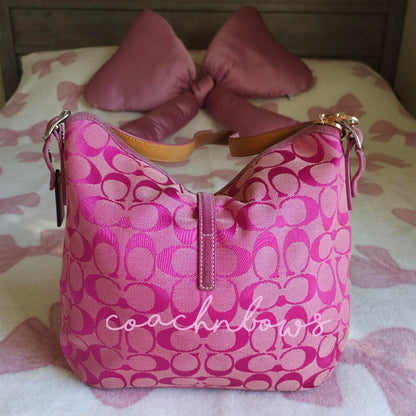 Y2K Vintage Coach Barbie Pink Hampton Clip Shoulder Bag🩷🍒