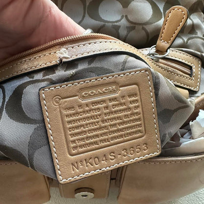 vintage y2k coach tan leather square soho shoulder bag