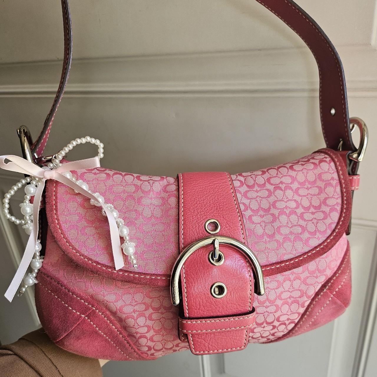 Vintage Coach Mini Soho Buckle Flap Pink Shoulder Purse🌺🩷